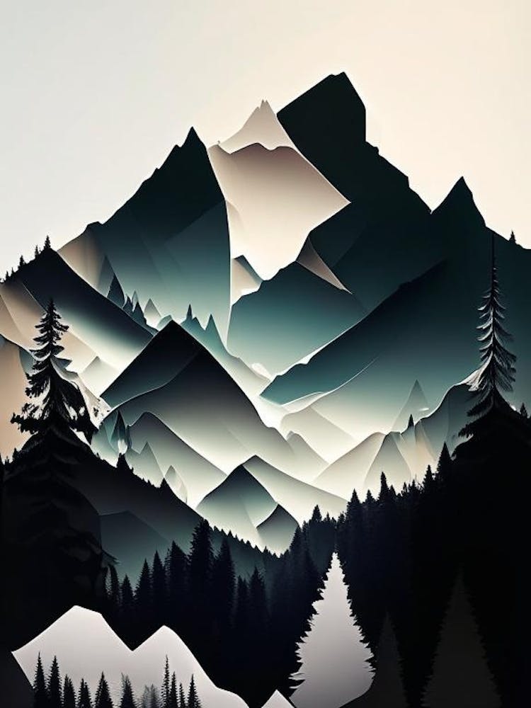 Tatra National Park Poland Cut Out Paper