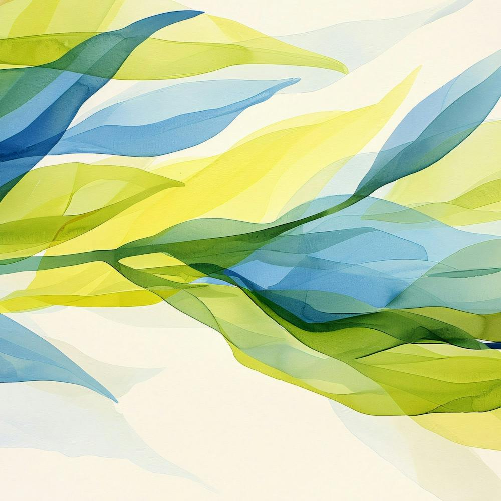 Blue And Green Leaves