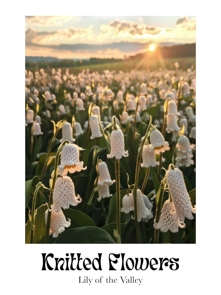 Knitted Flowers Lily Of The Valley 4