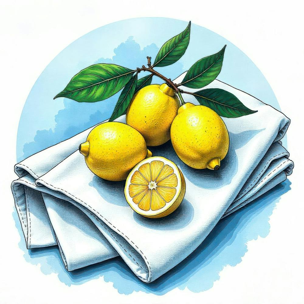 Lemons On A Napkin