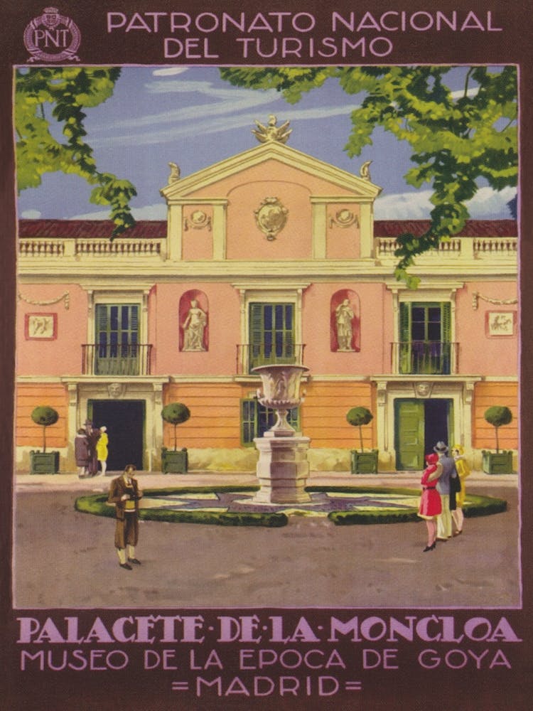 Madrid Spain, Palace, Vintage Travel Poster