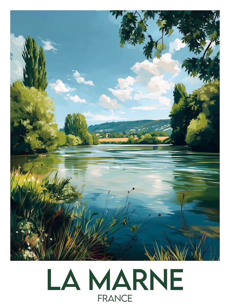 Affiche de voyage La Marne