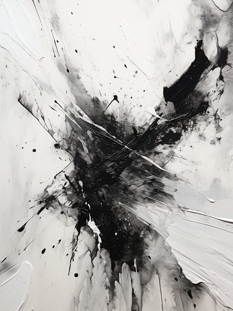 Disintegration Abstract Black And White 3