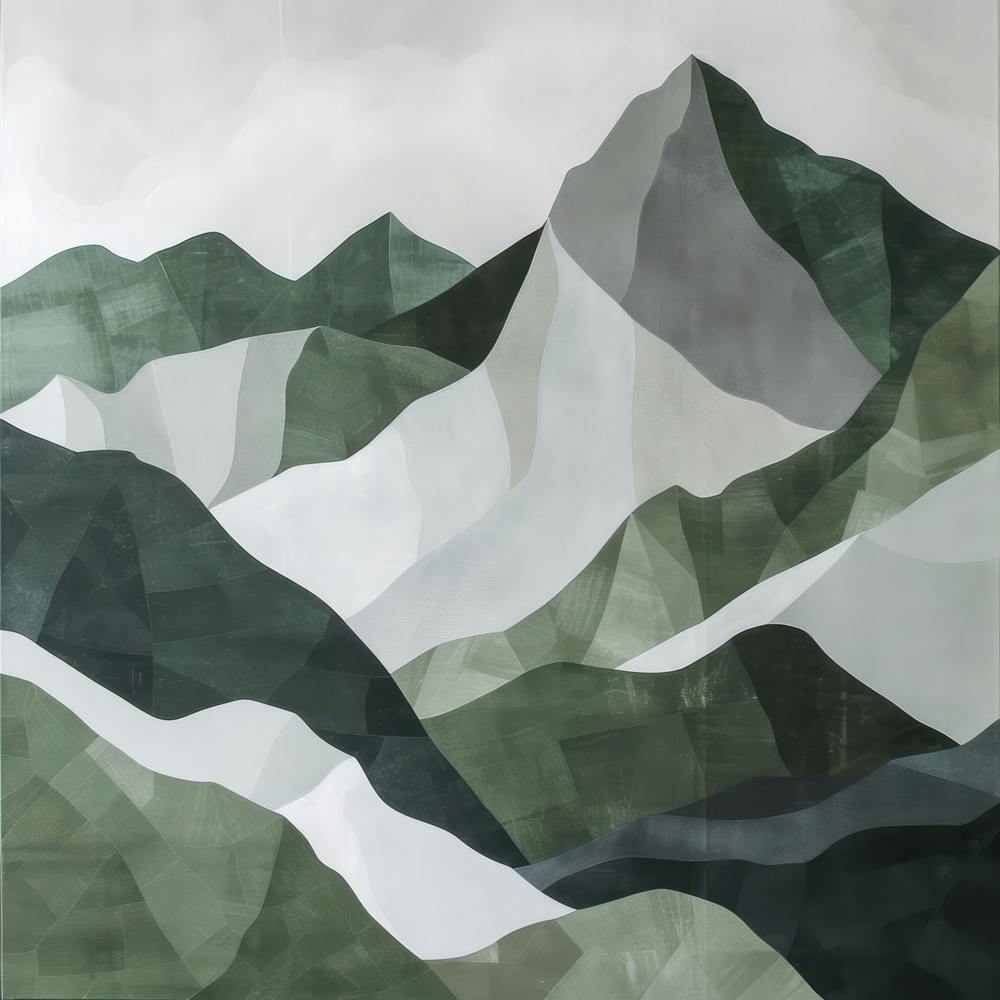 Japanese Watercolour Of Mount Hakusan 1