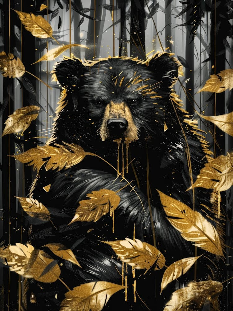 Black Bear In The Forest 1