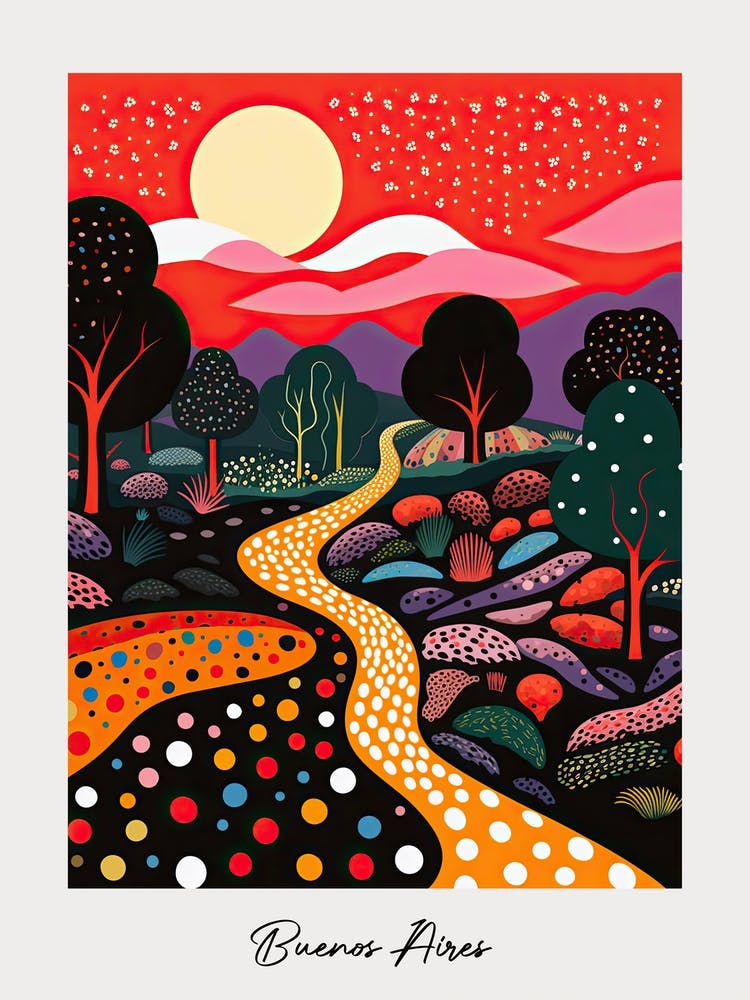 Poster Of Buenos Aires, Illustration In The Style Of Pop Art 1