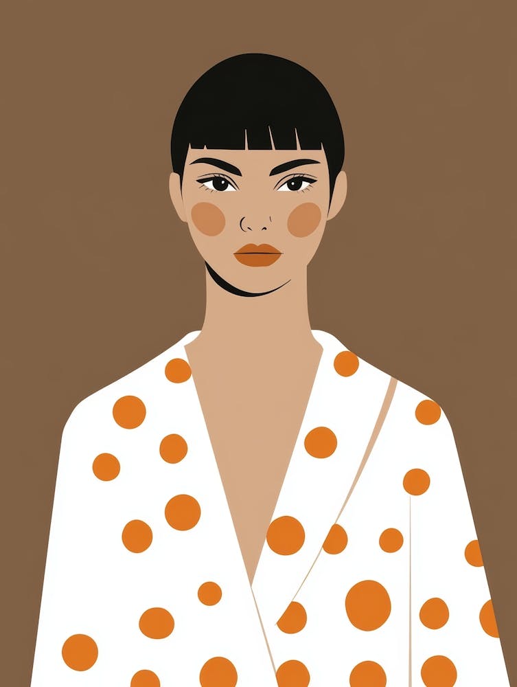 Frau im Polka-Dot-Kleid 1