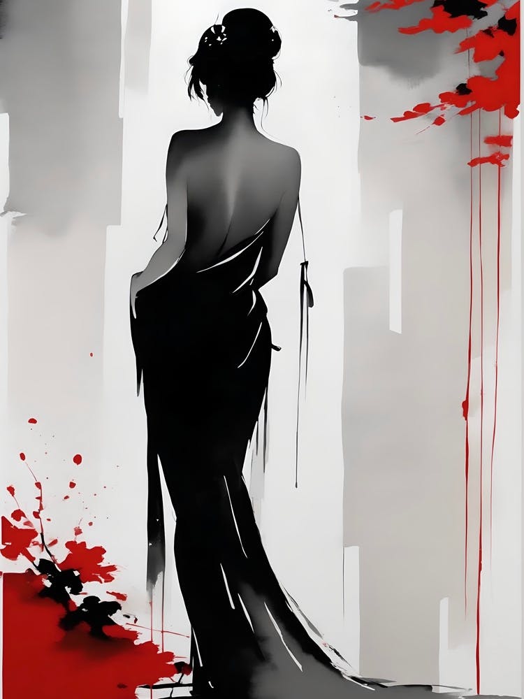 Traditional Japanese Art Style Geisha Girl 16