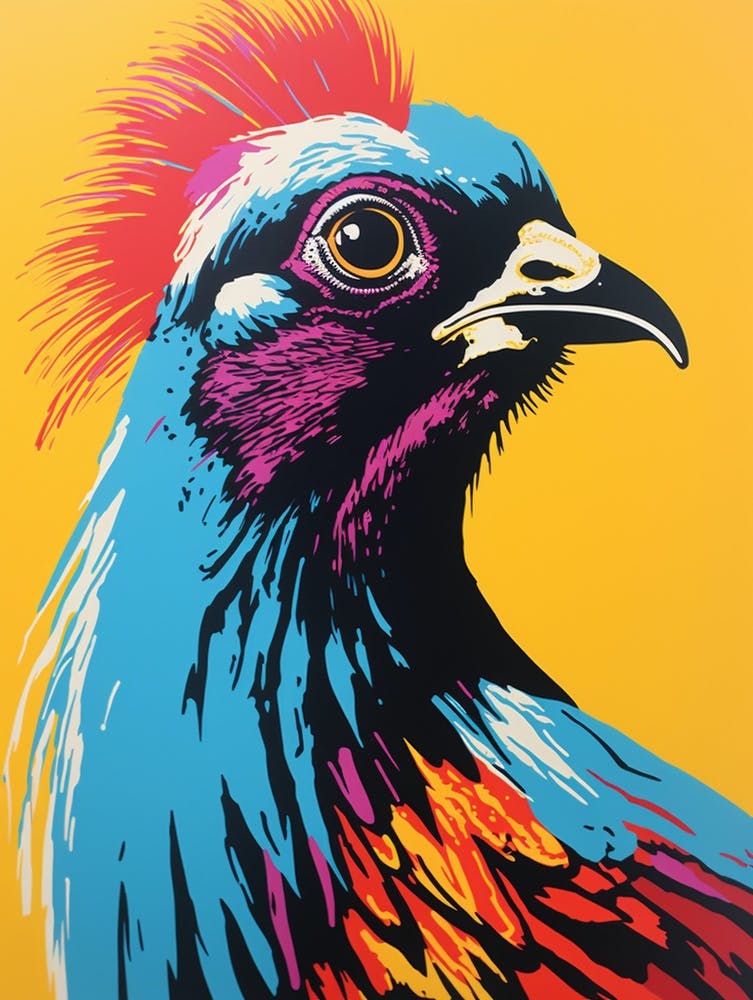 Andy Warhol Stil Vogel Fasan 5