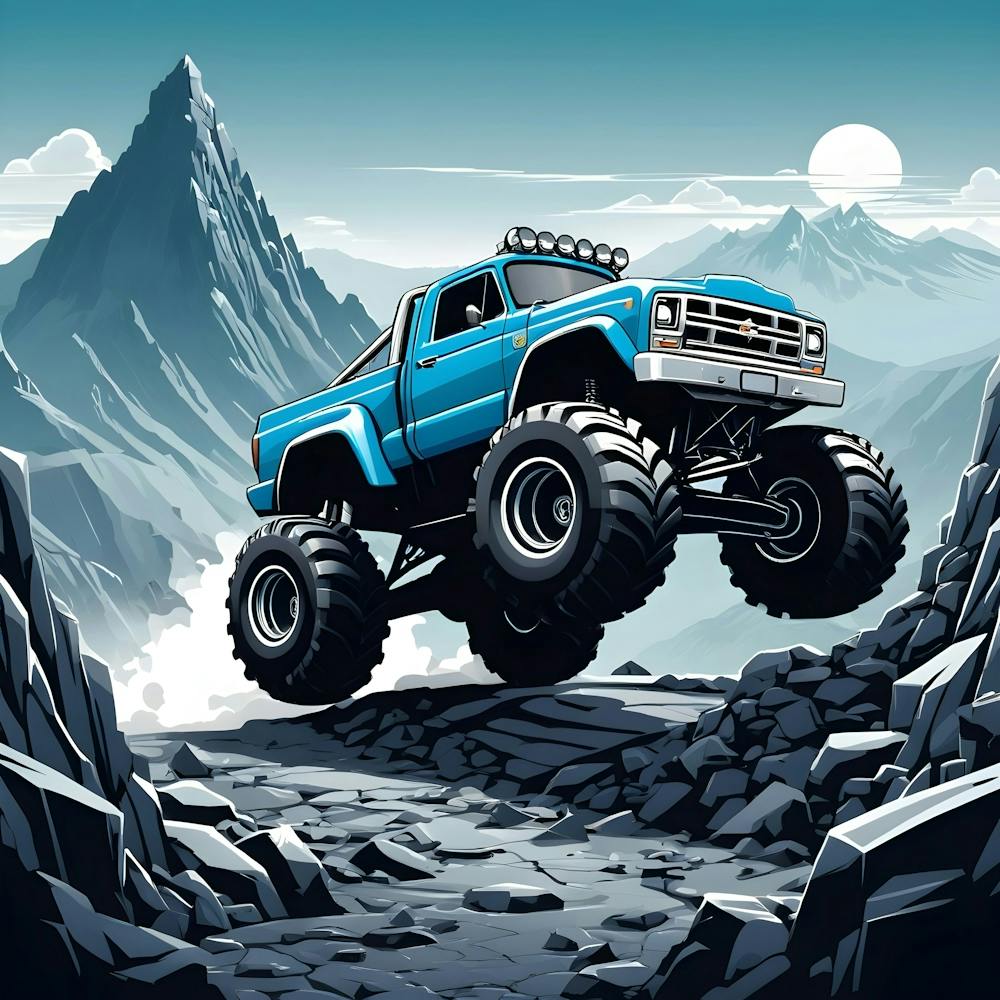 Monster Truck In The Mountains