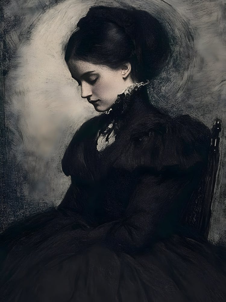 Dark Gothic Lady In Black 1