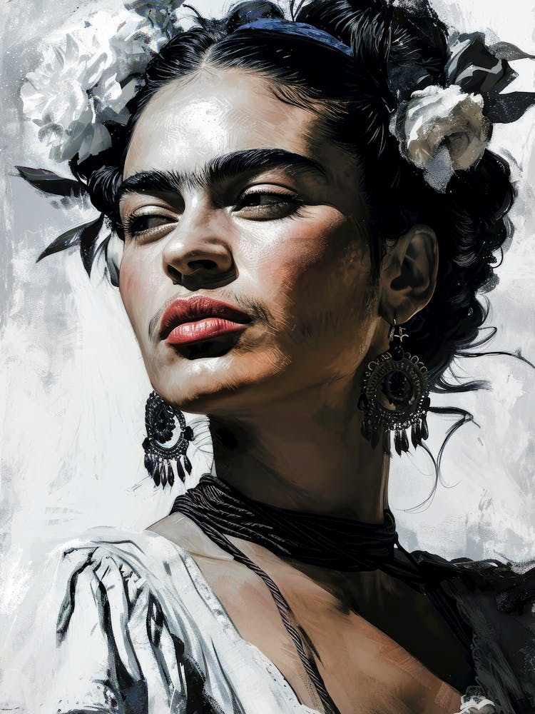 Hey Frida portrait woman