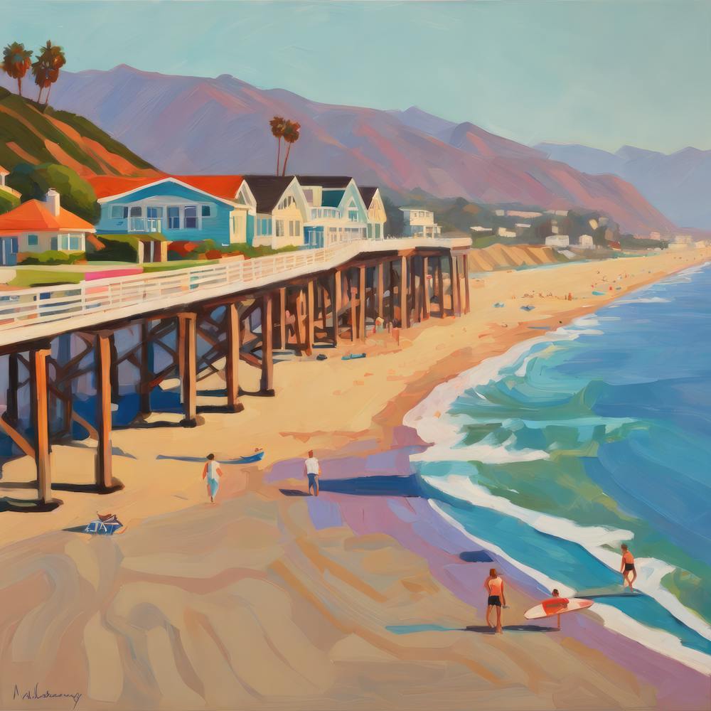Malibu Series. Style of David Hockney 1