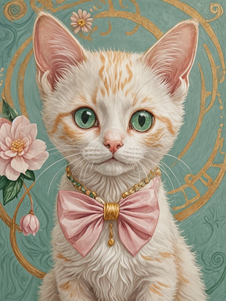Vintage Bowtie Kitten