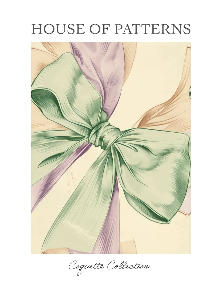 Coquette In Sage 3 Pattern Poster