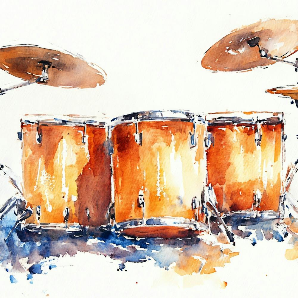 Watercolor Drum Set