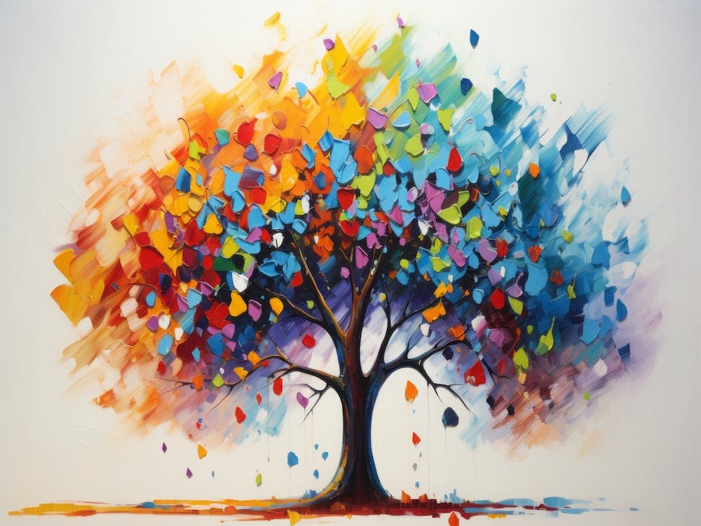 Diktorrr The Modern Tree Oil Painting By Artist With Different