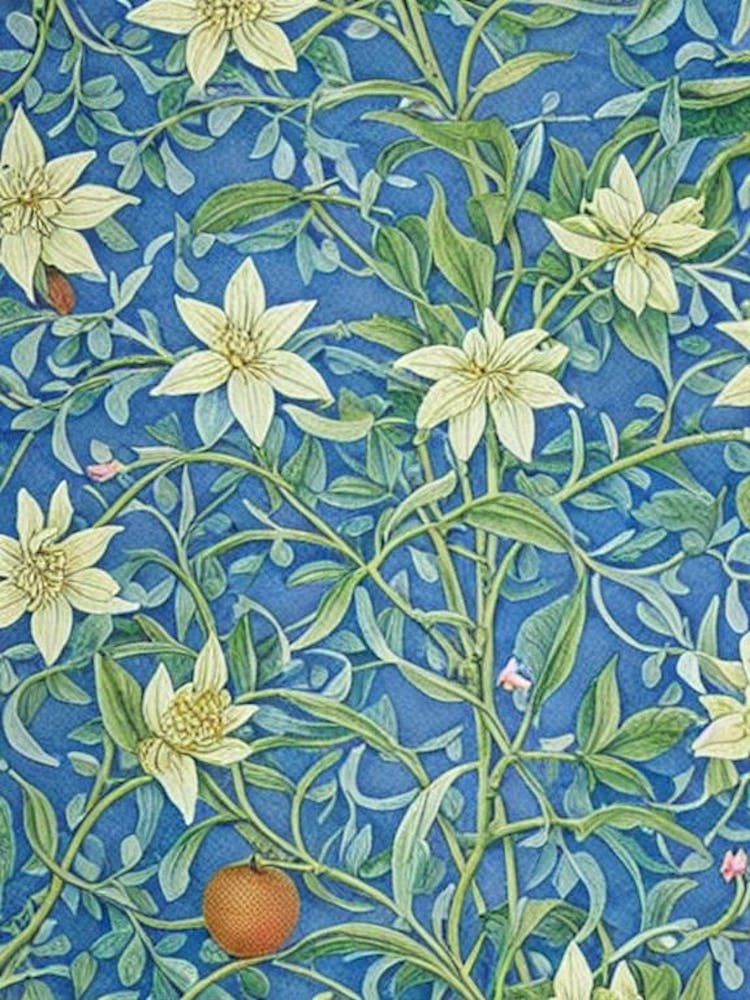 Star Apple Vintage Botanical Fruit