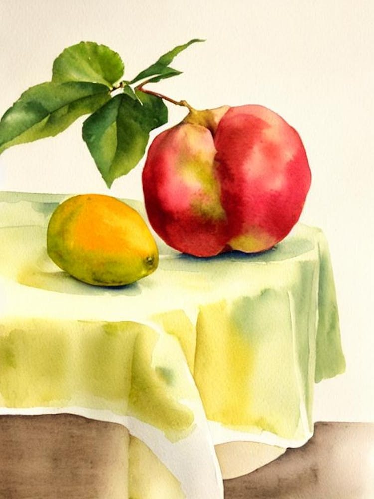 Cherimoya Italian Watercolour fruit
