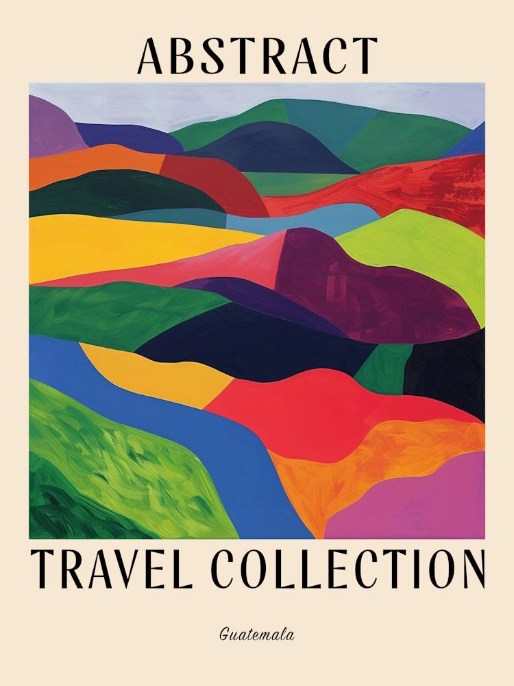 Abstract Travel Collection Poster Guatemala