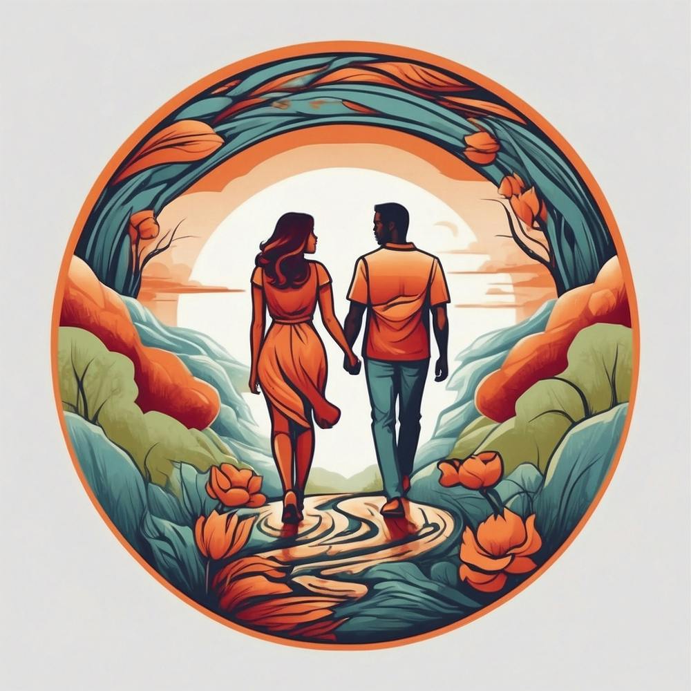 Couple Walking In The Woods