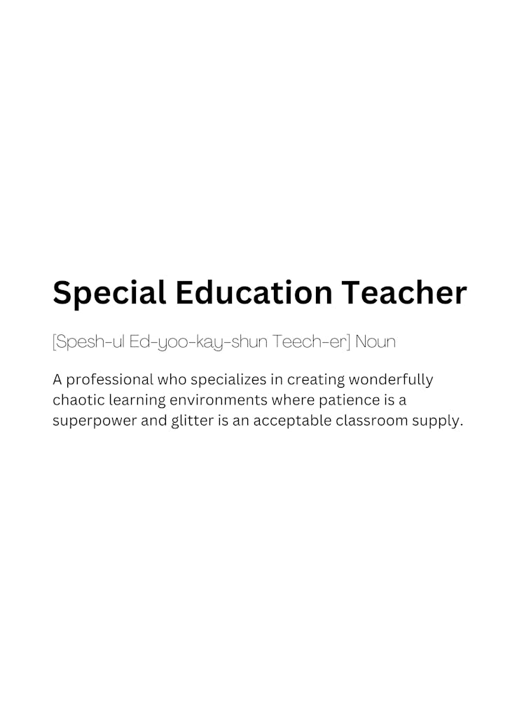 Special Education Teacher Définition 1
