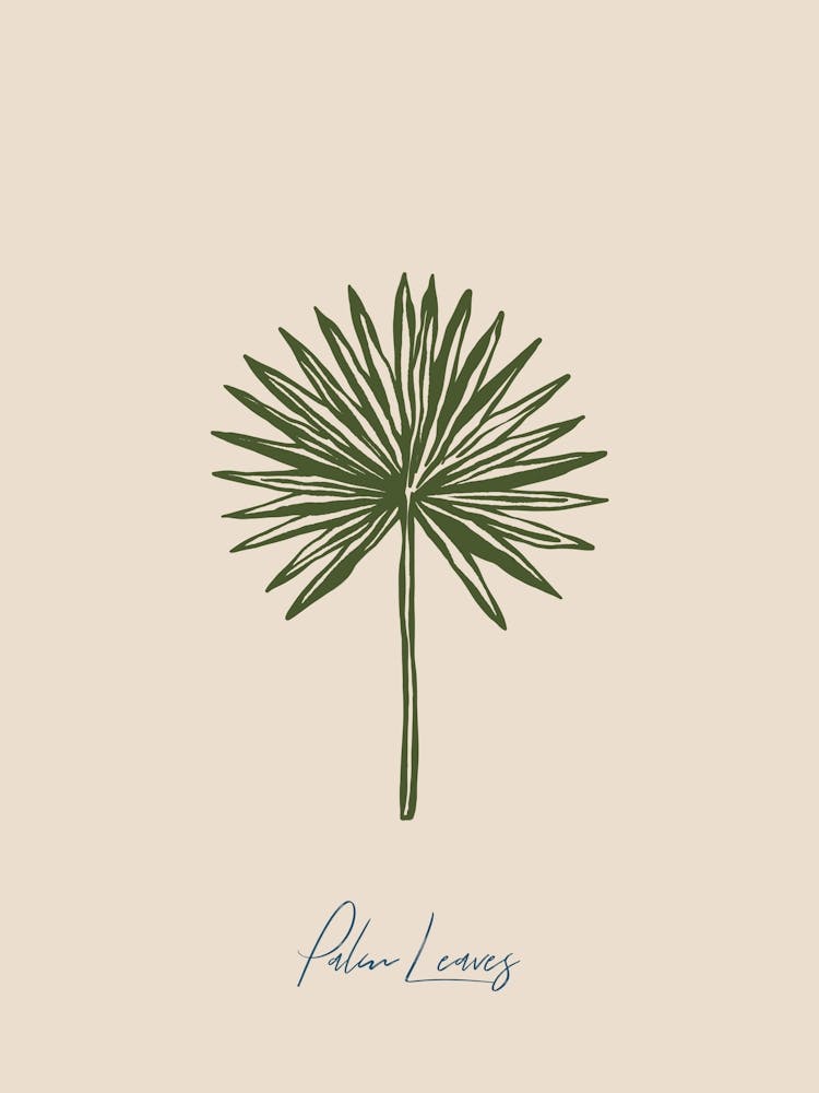 Boho Vacation 8 Palm Leaves