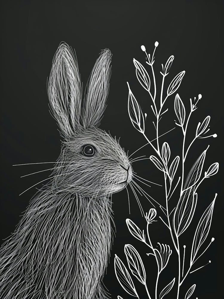 Jersey Wooly Rabbit Minimalist Illustration 3