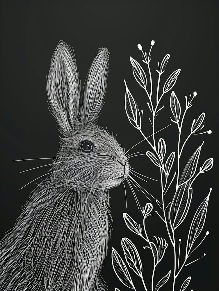 Jersey Wooly Rabbit Minimalist Illustration 3