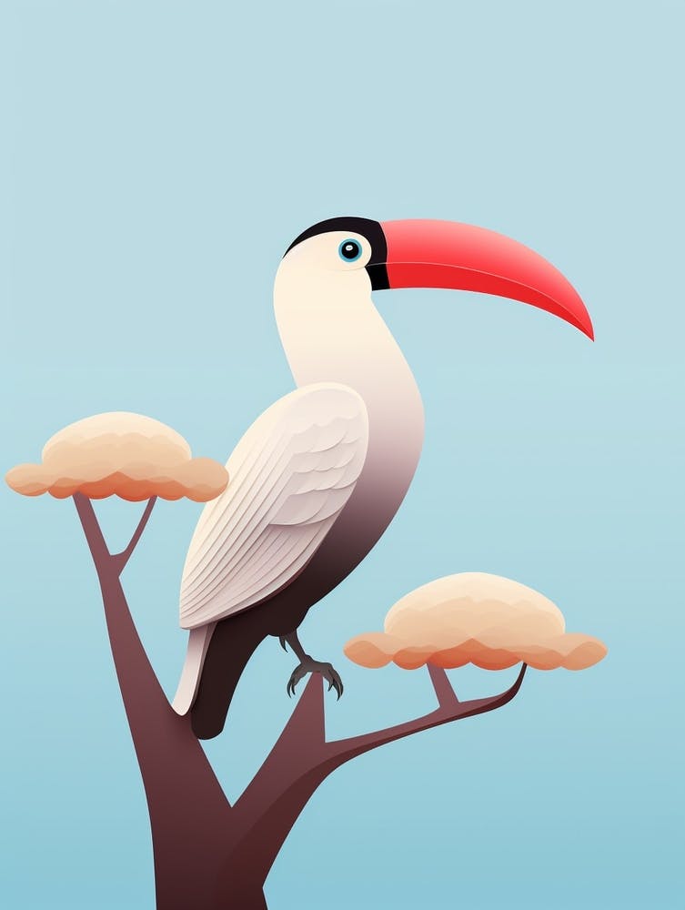 Minimalistische Toucan 4 Illustration
