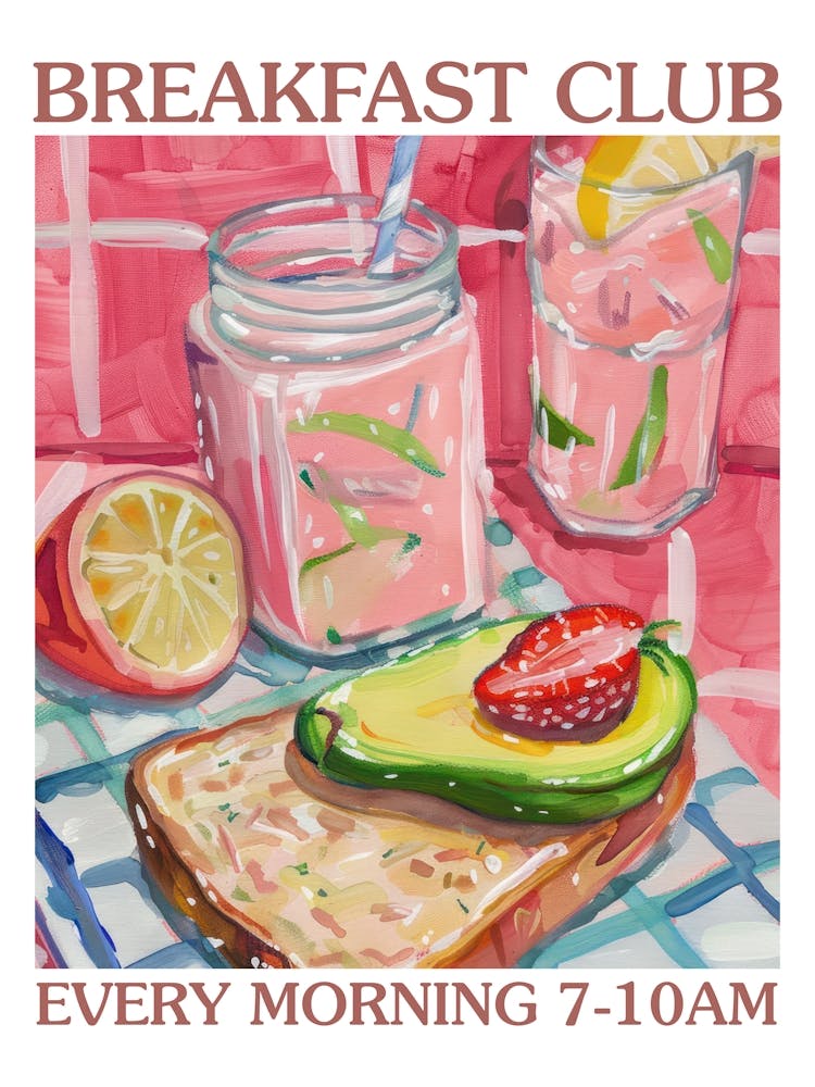 Breakfast Club Avocado Toast And Smoothie 2