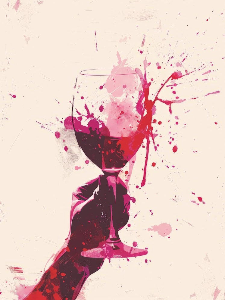 Wine Splatter Canvas Art