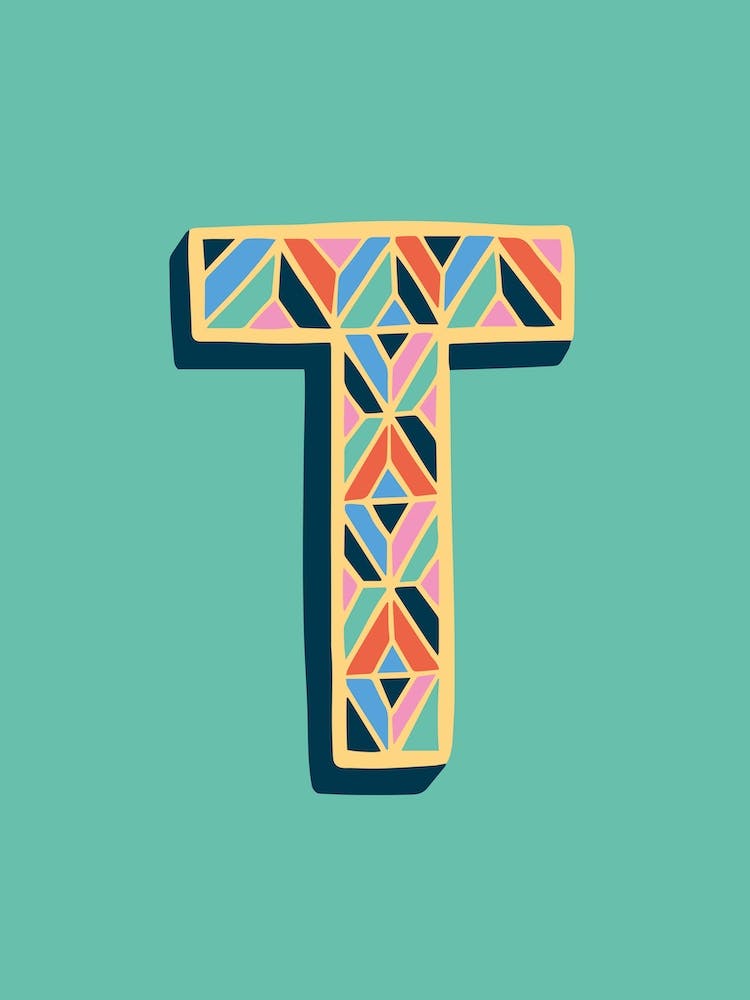 Letter T Typographic
