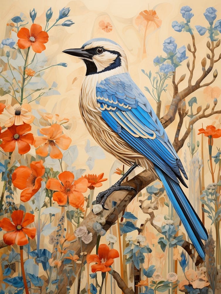 Blue Jay 1 Detailed Bird Painting