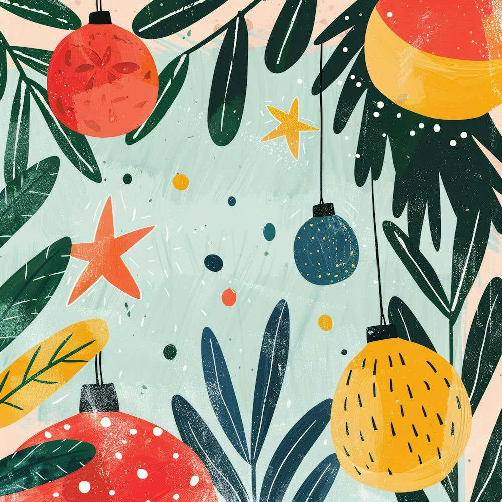 Christmas Colorful Holiday Decorations Star