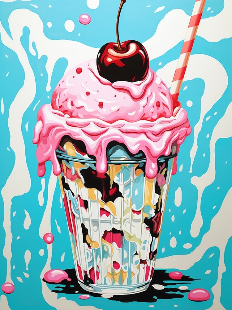 Eisbecher Regenbogenpunkte 1