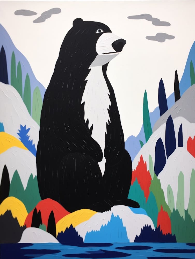 Colourful Kids Animal Art Sea Otter 3