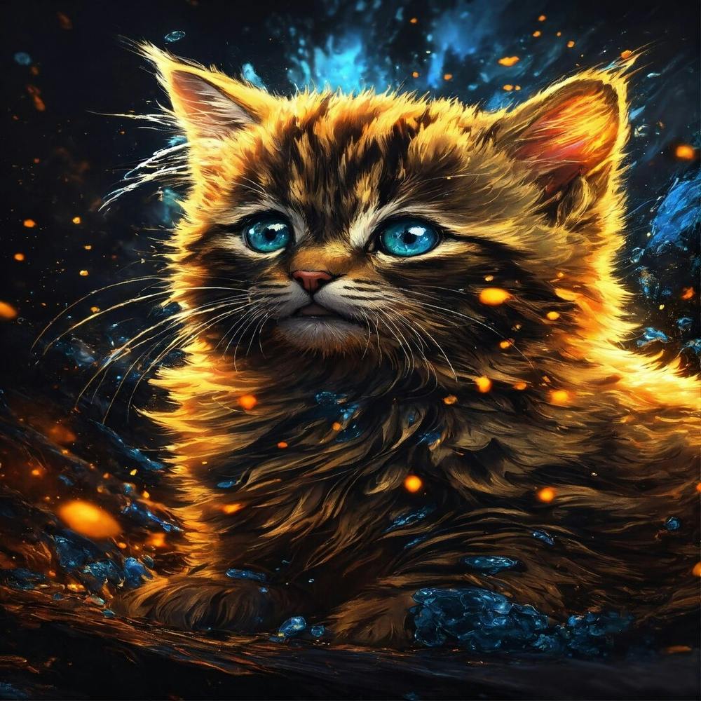 Kitten With Blue Eyes