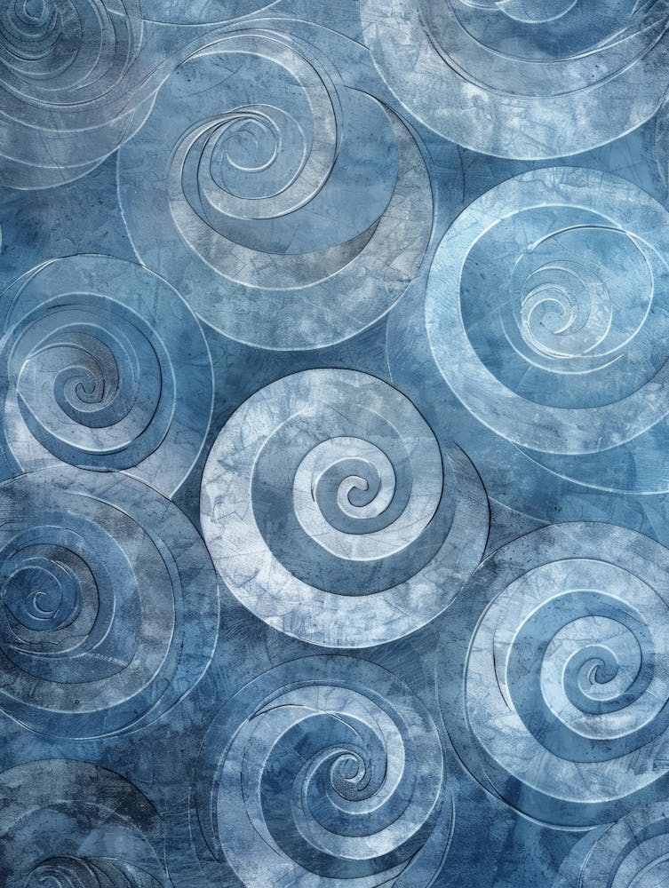 Spirals In Blue