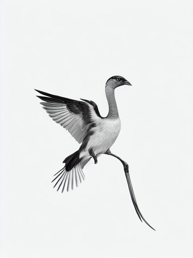 Turkey B&W Pencil Drawing 1 Bird