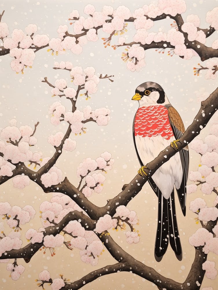 Vogelillustration Amerikanischer Turmfalke 3