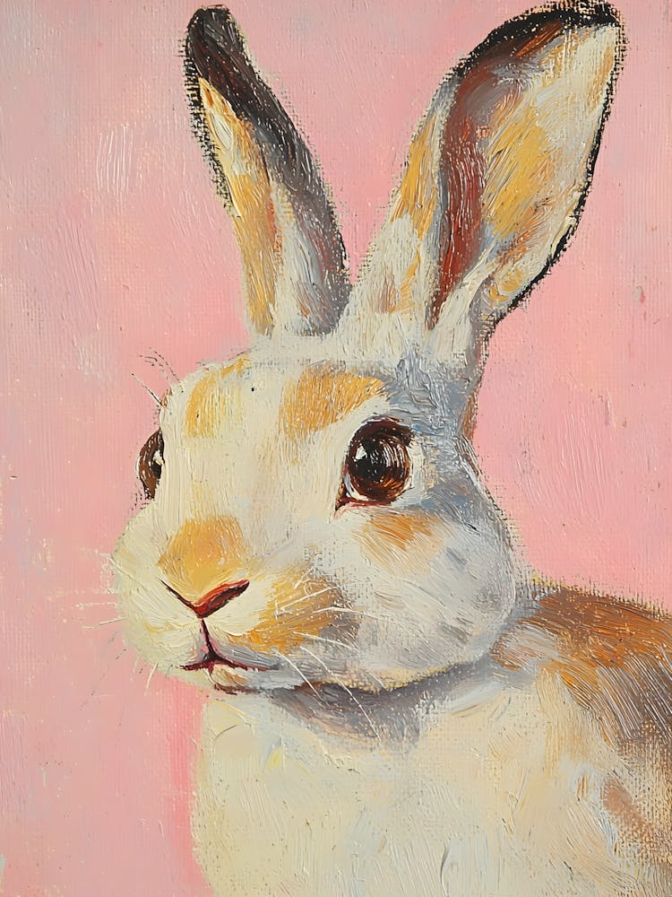 Rabbit On Pink