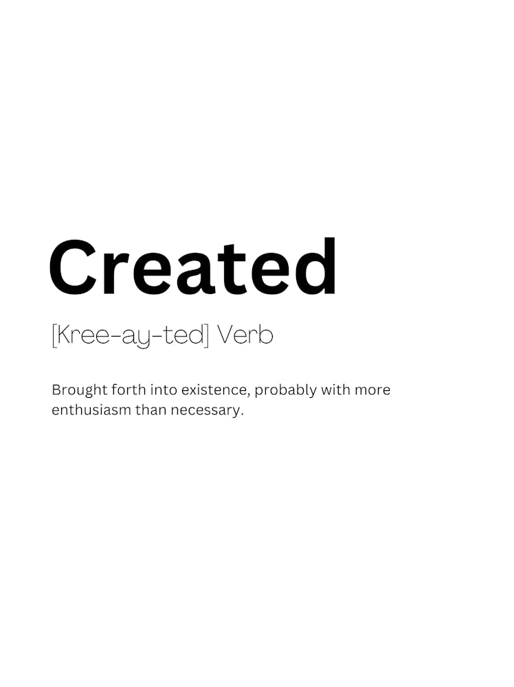 Created Definition Meaning 1