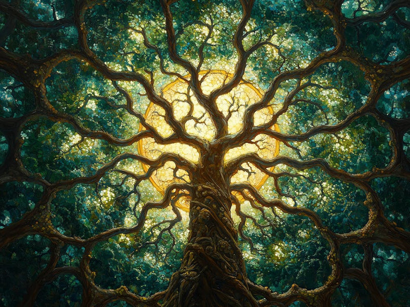 Tree Of Life William Morris Inspired Large Canvas