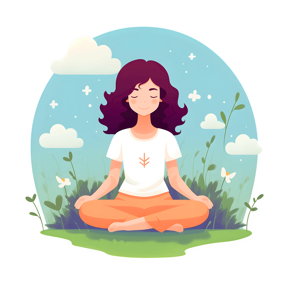 Exploring Silence Art Of A Meditating Woman