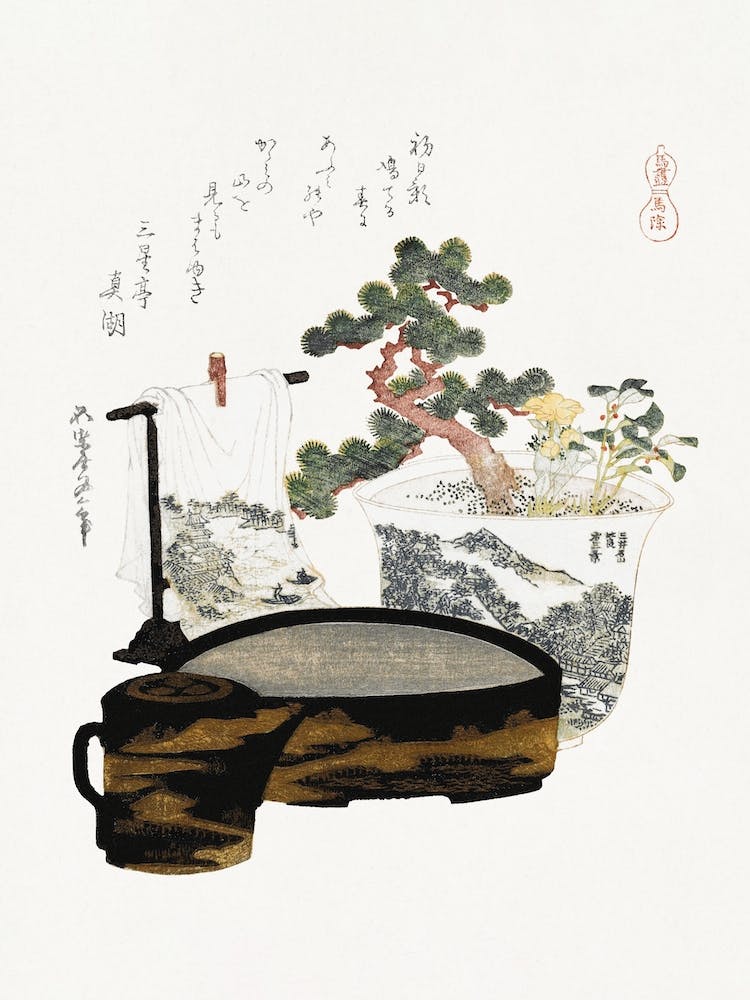 Tea Table, Katsushika Hokusai
