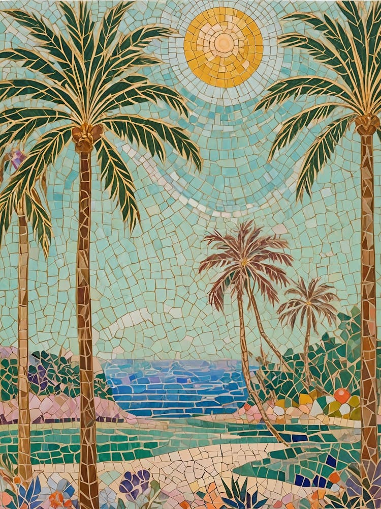Tropical Palm Trees Mosaic no2
