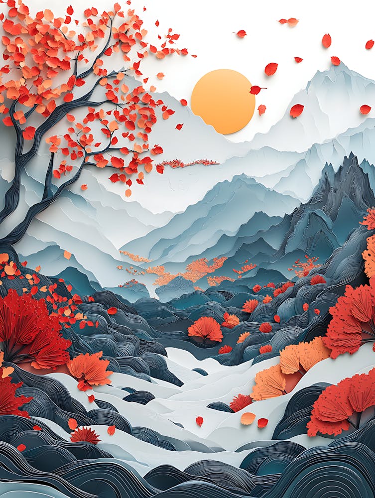 Beautiful Landscape Paper Craft Style 6