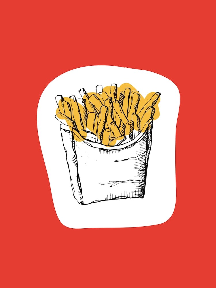 Kitchen Pop Fries Red