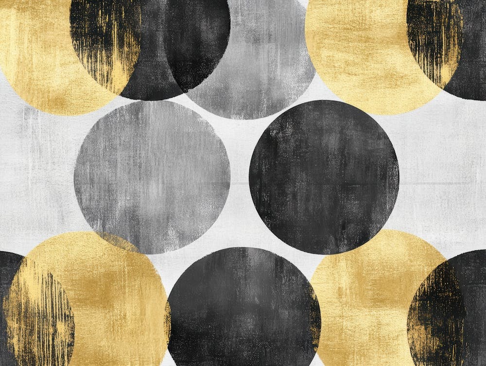 Black And Gold Circles 5